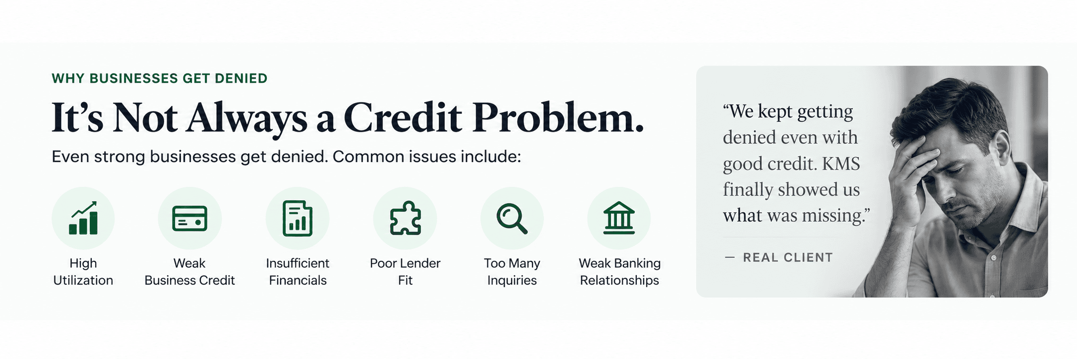 It's not always the credit problem